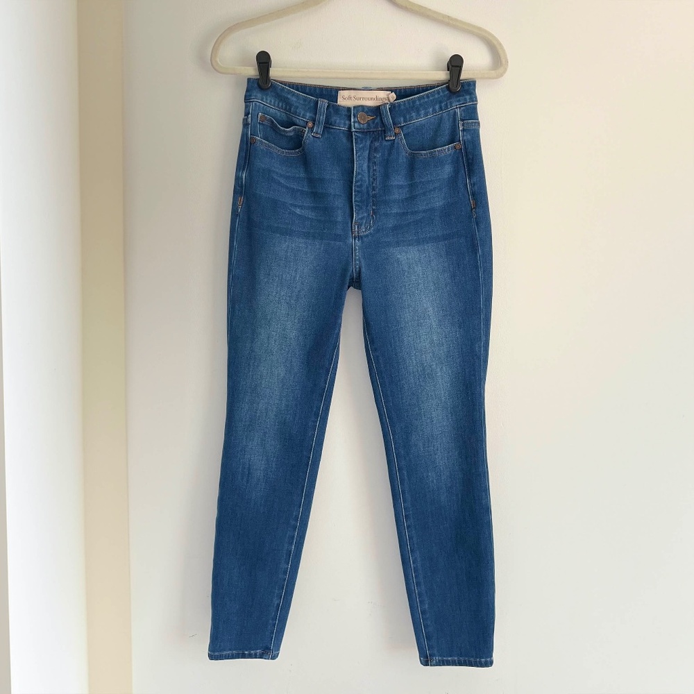 Soft Surroundings High Waist Ankle Jeans, Size 6